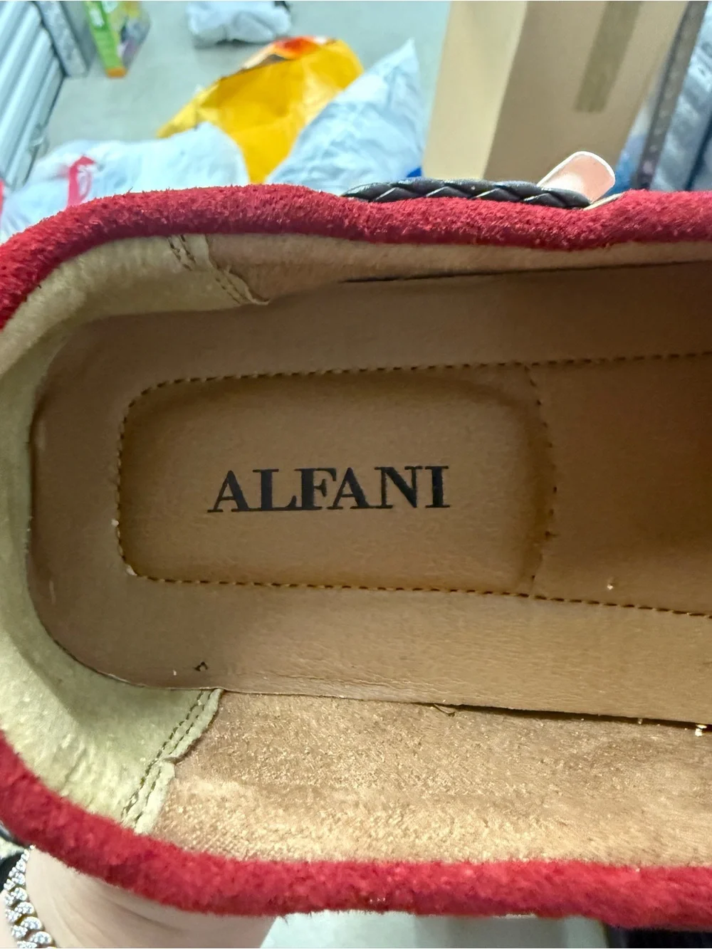 Alfani Red Suede Driving Moccasins for Men